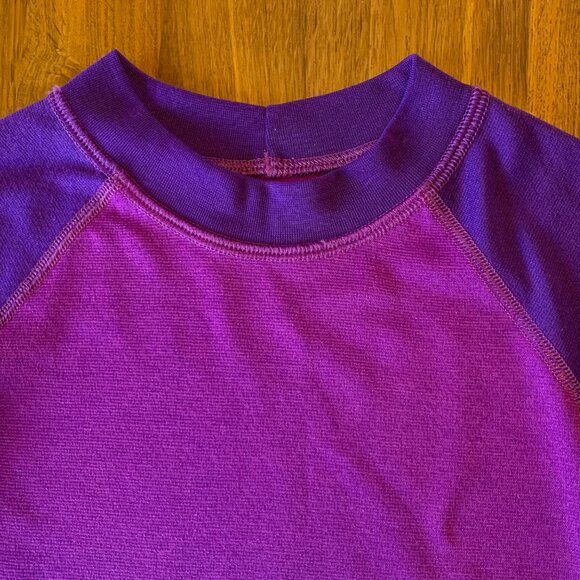 PATAGONIA Capilene Midweight Base Layer Top Girls 10 M Two Tone Purple Baselayer - Picture 3 of 8